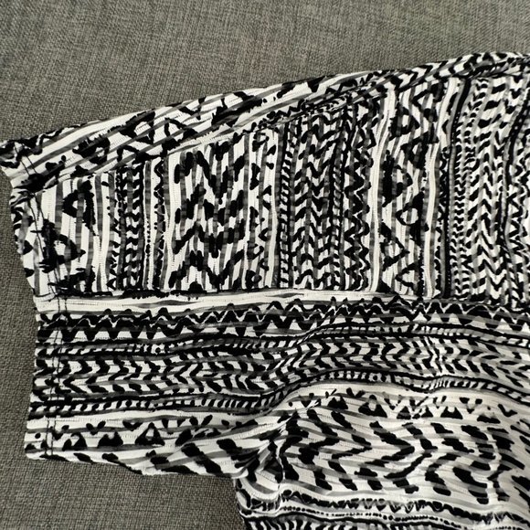 NY Collection Short Sleeve Top Petite Small Lined Tank Underneath Stretch Textur - Picture 3 of 15